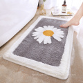 Daisy Non Slip Bath Mat Thickened Bath Rug for Bathroom Absorbent Ultra Soft Bathroom Mat Rug Fluffy Microfiber Bedside Rug